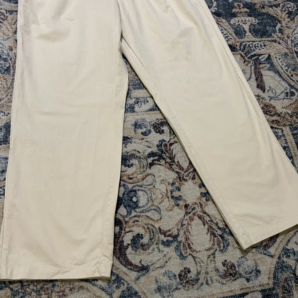Who What Wear Cream High-Waist Pleated Pants - Picture 7 of 11
